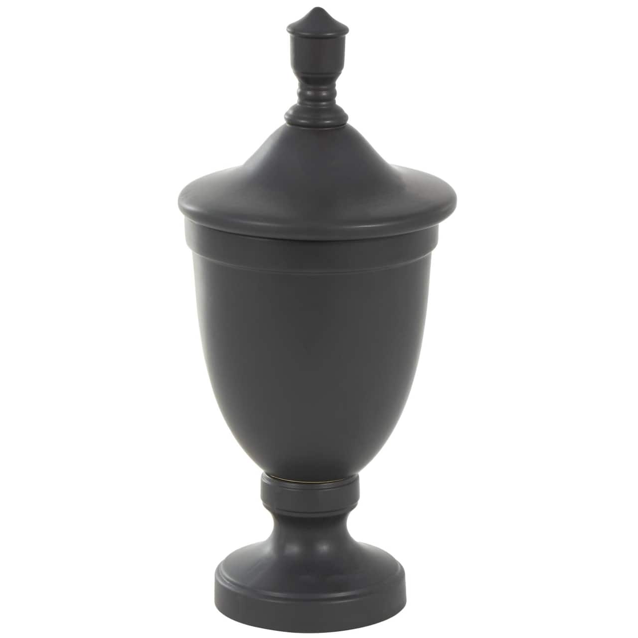 Ceramic Fluted Urn-Shaped Living Room Decorative Jar with Lid